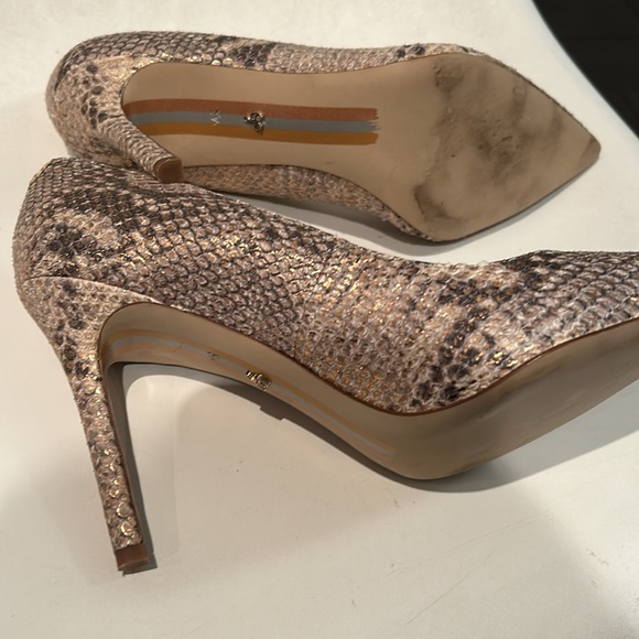 Sam Edelman Hazel Snake Print Pointed-toe Pumps 8.5 - Picture 6 of 7